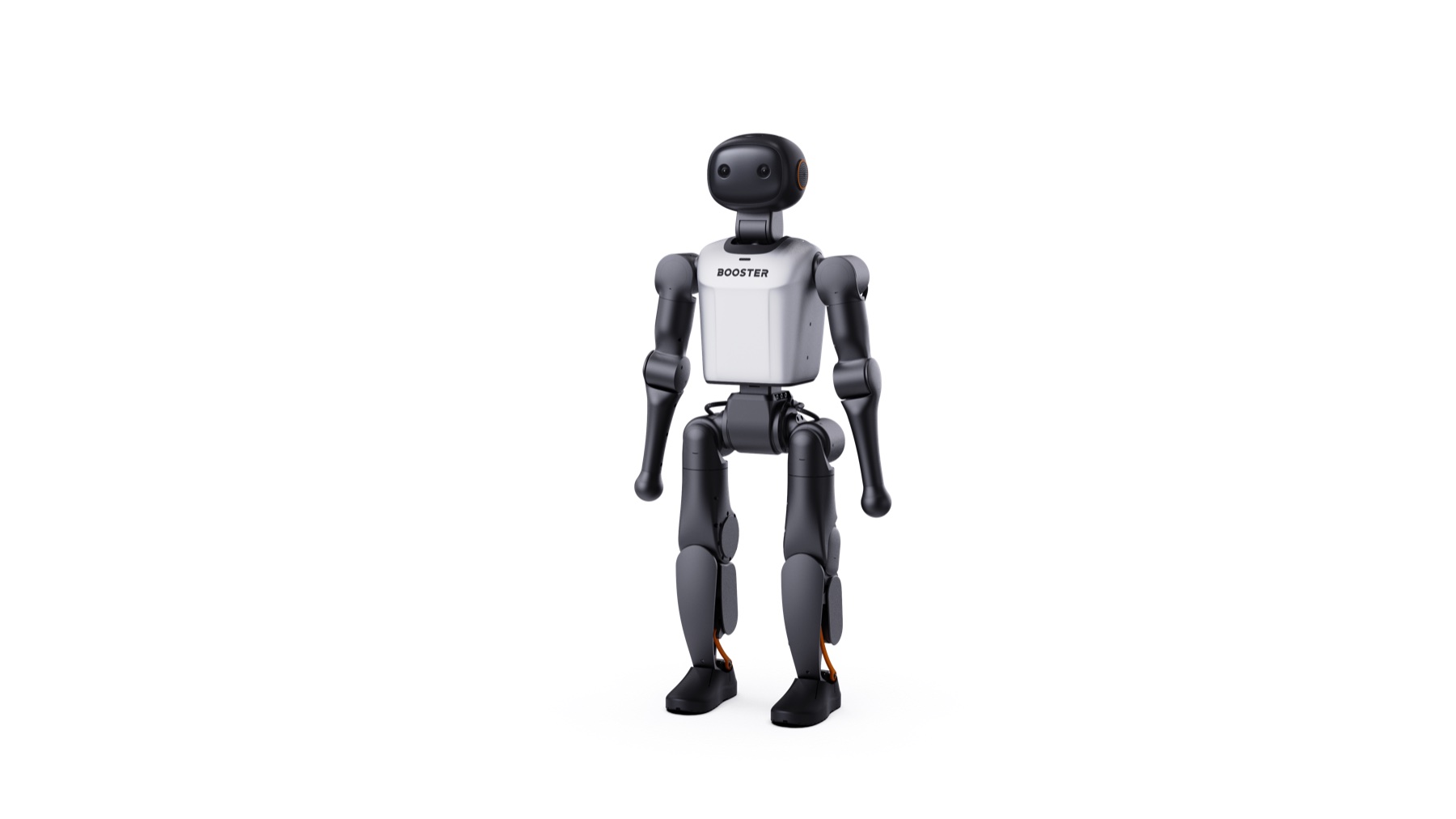 Three-quarter standing render of the Booster K1 humanoid robot